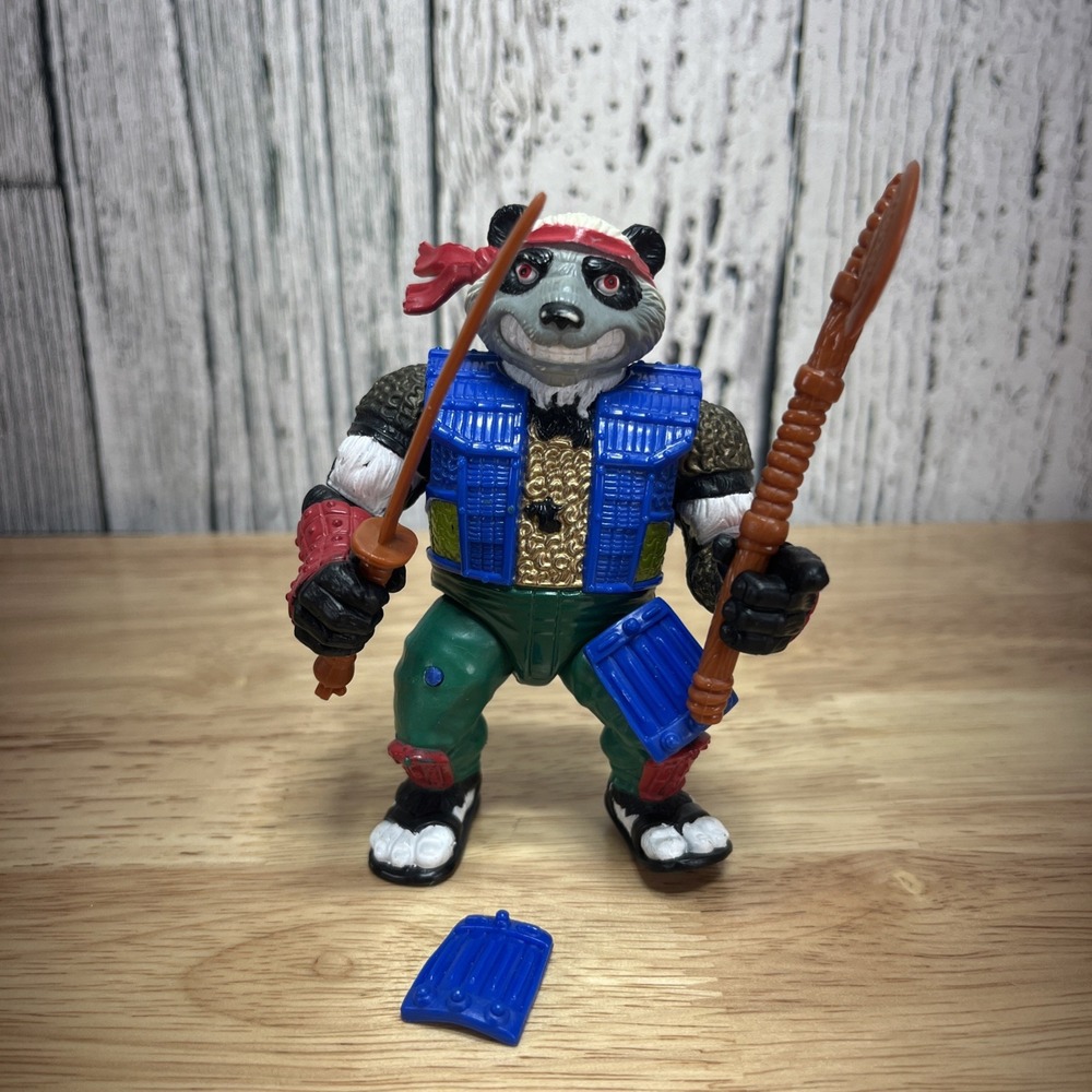 Vintage TMNT 1990 Teenage Mutant Ninja Turtles Panda Khan Action‎ Figure